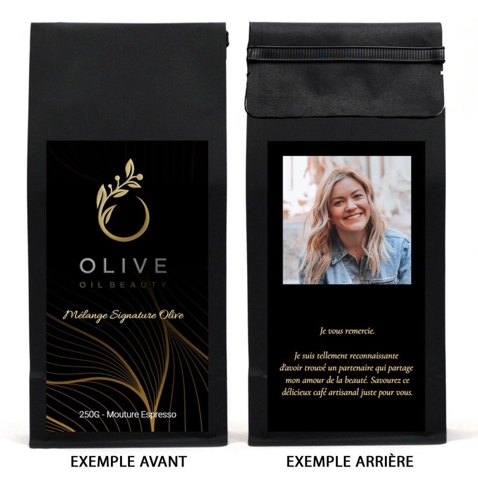Cadeau corporatif de café personnalisé (français)