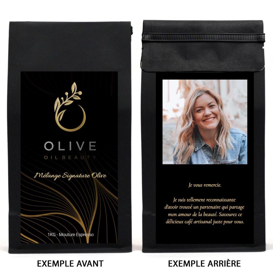 Cadeau corporatif de café personnalisé (français)