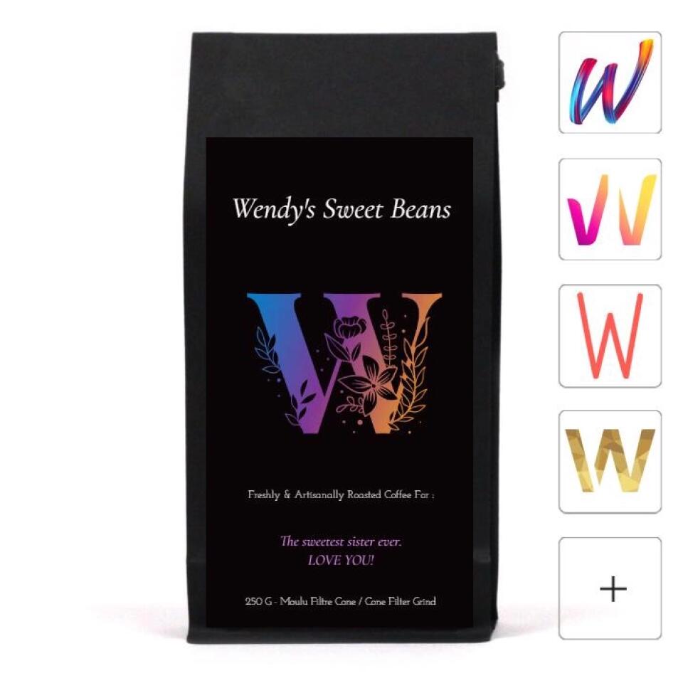 Personalized Letter Coffee Bag
