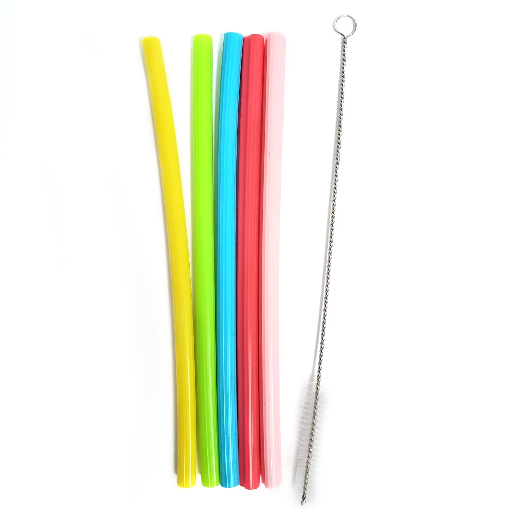 Reusable Silicone Straws (Set of 5)